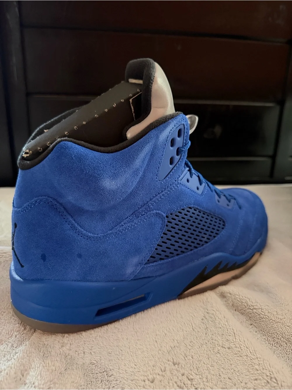Jordan Men’s Retro Suede Sneakers - Blue with Tan Tongue
